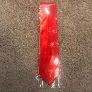 Orange/Red Satin Tie